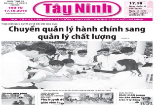 Điểm báo in Tây Ninh ngày 17.10.2018