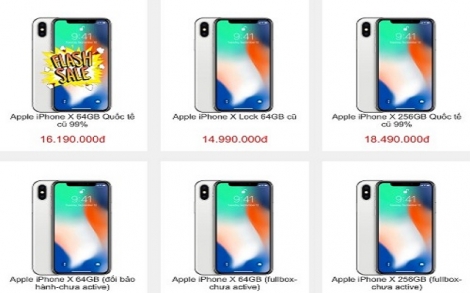 iPhone X qua sử dụng tràn về Việt Nam, giá xuống 16 triệu đồng