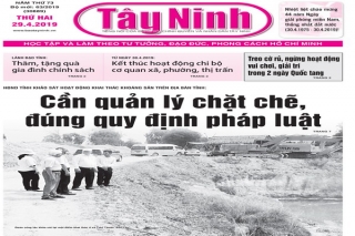 Điểm báo in Tây Ninh ngày 29.04.2019