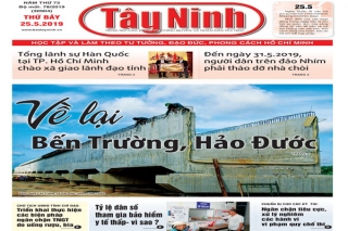 Điểm báo in Tây Ninh ngày 25.05.2019