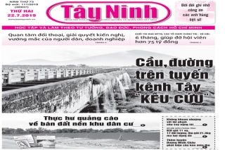 Điểm báo in Tây Ninh ngày 22.07.2019