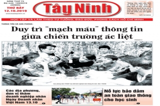 Điểm báo in Tây Ninh ngày 12.10.2019