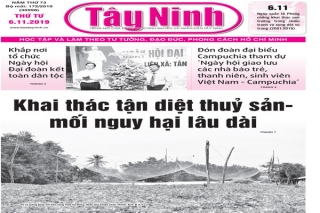 Điểm báo in Tây Ninh ngày 06.11.2019