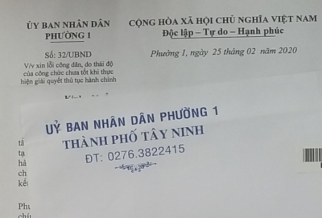 Chân tình nhận lỗi cũng là cách làm dân hài lòng