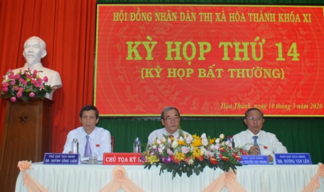 HĐND thị xã Hòa Thành tổ chức Kỳ họp lần thứ 14 (kỳ họp bất thường)