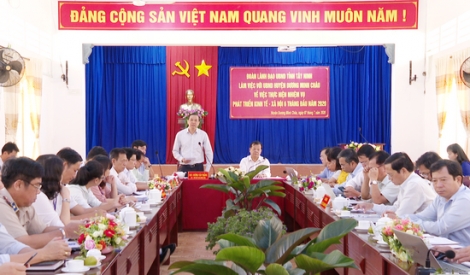 UBND tỉnh làm việc với huyện Dương Minh Châu