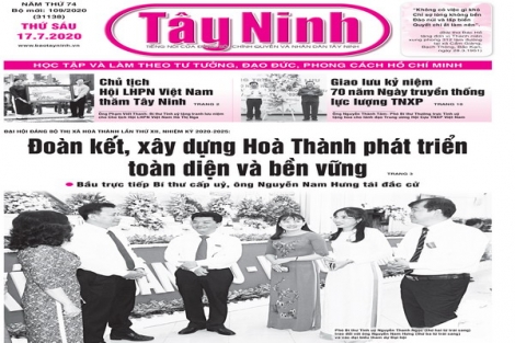 Điểm báo in Tây Ninh ngày 17.7.2020