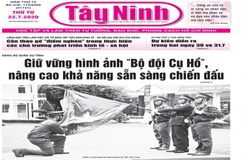 Điểm báo in Tây Ninh ngày 22.7.2020