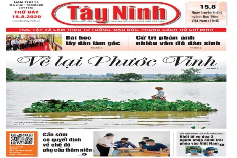 Điểm báo in Tây Ninh ngày 15.8.2020