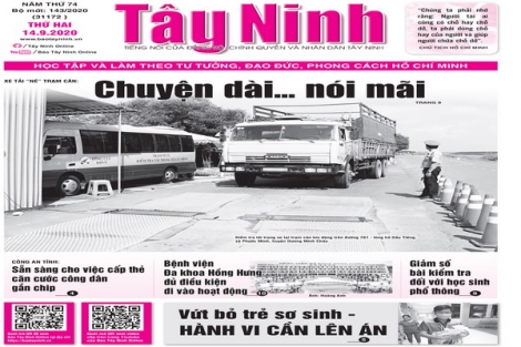 Điểm báo in Tây Ninh ngày 14.9.2020