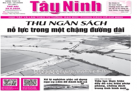 Điểm báo in Tây Ninh ngày 28.9.2020