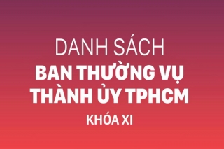 Danh sách Ban Thường vụ Thành ủy TP.HCM khóa XI, nhiệm kỳ 2020-2025