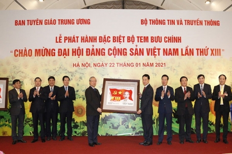 Phát hành đặc biệt bộ tem “Chào mừng Đại hội Đảng Cộng sản Việt Nam lần thứ XIII”