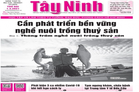 Điểm báo in Tây Ninh ngày 01.03.2021