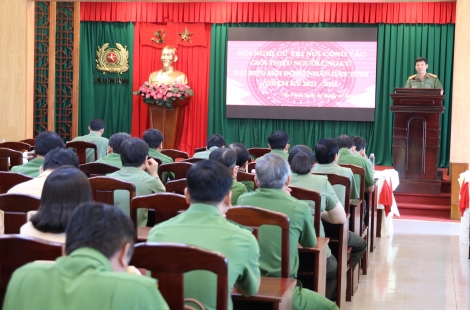 Công an tỉnh: Hội nghị giới thiệu người ứng cử đại biểu HĐND tỉnh nhiệm kỳ 2021 – 2026