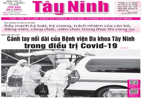 Điểm báo in Tây Ninh ngày 30.07.2021