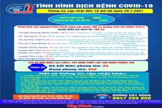 Cập nhật mới nhất tình hình dịch bệnh Covid-19 đến 18 giờ ngày 29.7.2021