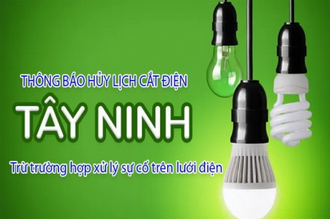 Thông báo hủy Lịch cắt điện trong thời gian giản cách xã hội phòng, chống dịch Covid-19 theo Chỉ thị 16