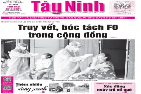 Điểm báo in Tây Ninh ngày 27.08.2021