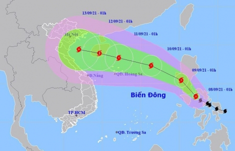 Bão Côn Sơn di chuyển nhanh, cường độ rất mạnh