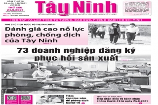 Điểm báo in Tây Ninh ngày 24.09.2021