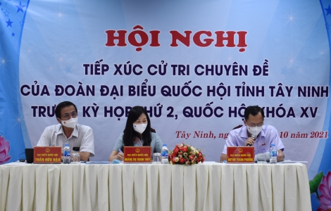 Tiếp xúc cử tri chuyên đề trước kỳ họp thứ 2, Quốc hội khóa XV