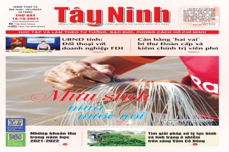 Điểm báo in Tây Ninh ngày 16.10.2021