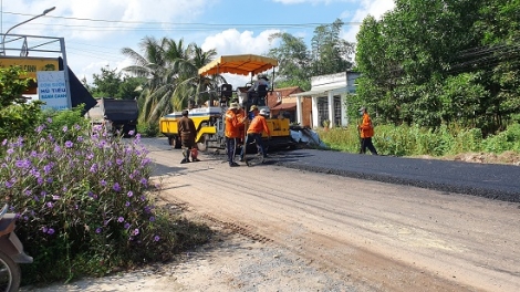 Châu Thành: Cải tạo và nâng cấp tuyến đường huyện 9