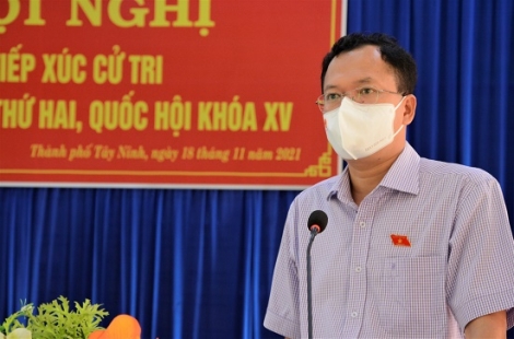 ĐBQH Huỳnh Thanh Phương tiếp xúc cử tri thành phố Tây Ninh