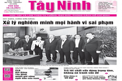 Điểm báo in Tây Ninh ngày 10.12.2021