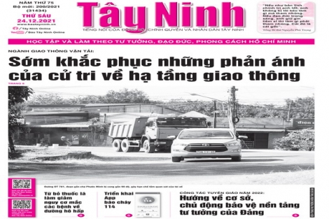 Điểm báo in Tây Ninh ngày 24.12.2021