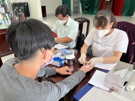 Xét nghiệm HIV cho thanh niên nhập ngũ năm 2022