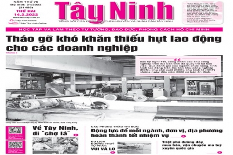 Điểm báo in Tây Ninh ngày 13.02.2022