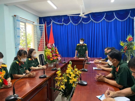 Ban CHQS huyện Châu Thành: Họp mặt kỷ niệm 112 năm ngày Quốc tế phụ nữ