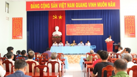 Trưởng Ban Dân vận Tỉnh uỷ Trương Nhật Quang: Tiếp xúc cử tri xã Thanh Phước, huyện Gò Dầu