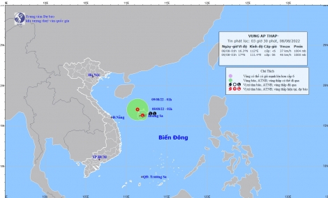 Vùng áp thấp trên biển Đông đang mạnh lên, cảnh báo mưa lớn trên cả nước