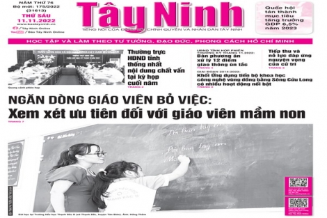 Điểm báo in Tây Ninh ngày 11.11.2022