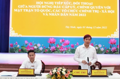 Tiếp xúc, đối thoại giữa người đứng đầu Tỉnh uỷ, UBND tỉnh với MTTQ, đoàn thể và nhân dân năm 2022