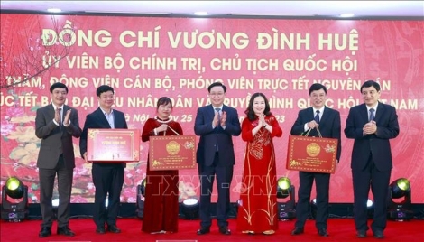 Chủ tịch Quốc hội Vương Đình Huệ thăm, chúc Tết Báo Đại biểu nhân dân, Truyền hình Quốc hội Việt Nam