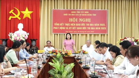 Khối thi đua các cơ quan Đảng tỉnh: Ký kết giao ước thi đua năm 2023