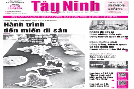 Điểm báo in Tây Ninh ngày 15.02.2023