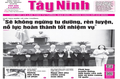 Điểm báo in Tây Ninh ngày 03.03.2023