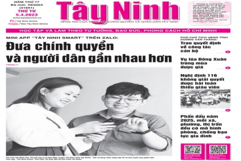 Điểm báo in Tây Ninh ngày 05.04.2023