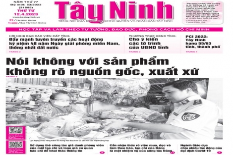 Điểm báo in Tây Ninh ngày 12.04.2023