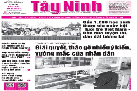 Điểm báo in Tây Ninh ngày 19.06.2023