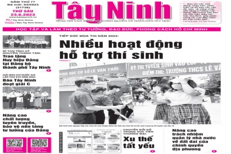 Điểm báo in Tây Ninh ngày 23.06.2023