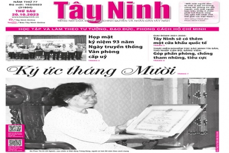 Điểm báo in Tây Ninh ngày 20.10.2023