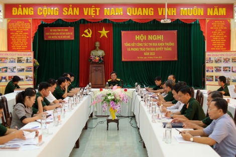 Cụm thi đua Ban CHQS các huyện, thị xã biên giới: Tổng kết phong trào thi đua quyết thắng năm 2023