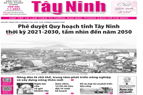 Điểm báo in Tây Ninh ngày 01.01.2024