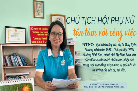 Chủ tịch Hội Phụ nữ tận tâm với công việc